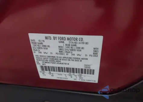 2018 Ford Explorer Xlt z USA, uszkodzony, nr VIN 1FM5K7D87JGA87814